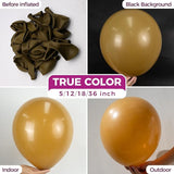 Bezente Brown Balloons - 100 Pack 12 Anniversary Party Decorations