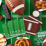 163PCS Football Party Supplies Tableware Serves 20 Guests Set