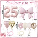 Pink 40 Inch Balloon Number 25 for 25th Birthday Decorations Women,