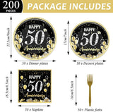 50 Guests 50th Anniversary Plates Napkins Party Supplies Employee
