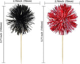 Gyufise 30Pcs Foil Firework Cupcake Toppers Sparkle Tinsel Cake #12