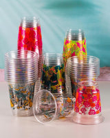 60 Pack Hawaiian Party Luau Tiki Cups 12 oz Disposable Plastic Cups