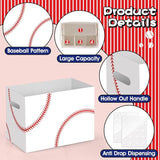 2PCS Baseball Utensil Holder Paper Utensil Caddy for Baseball Party