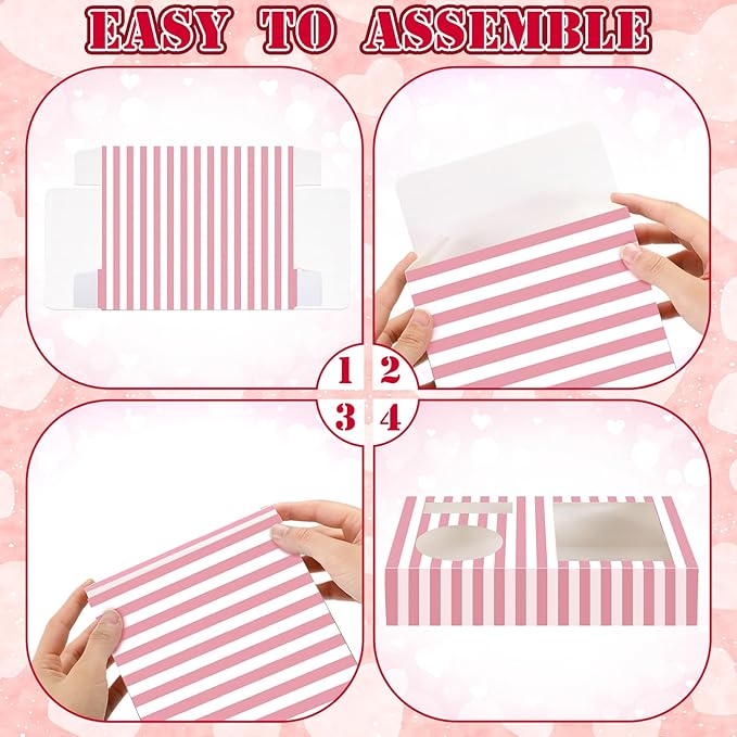 20 Pcs Pink Movie Night Supplies Movie Night Paper Snack Trays