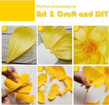 PartyWoo Yellow Crepe Paper Streamers 4pcs 328ft Pack of Pastel
