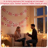 2 Pcs 19.7 ft Valentine Decoration Love Letter Garland Felt Love