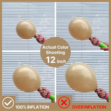 PartyWoo Light Brown Balloons 101 pcs 12 Inch Nude Neutral Boho Tan
