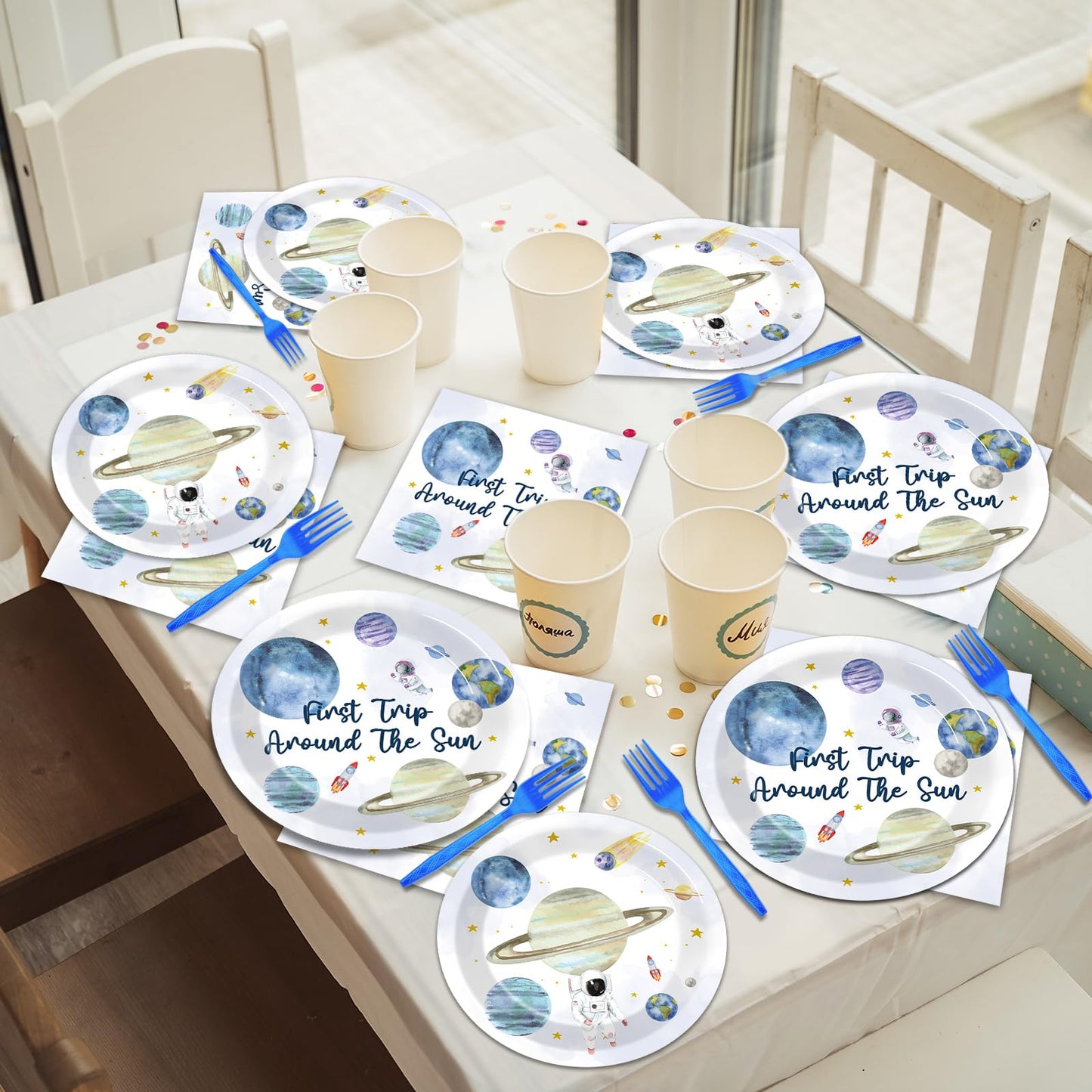 96 PCS First Trip Around The Sun Birthday Party Decorations Outer