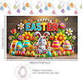 Easter Banner Polyester 43x70.86 Inches Banner Easter for Outdoor