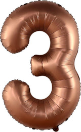 KatchOn, Coffee Brown Number 3 Balloon - 40 Inch | Big Brown 3