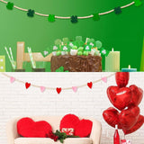 2 Pcs Valentine's Day St Patrick's Day Wood Bead Garland Valentine's