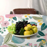 JanJCurt Spring Floral Tablecloth, Boho Blue Blossom Wildflowers Girly