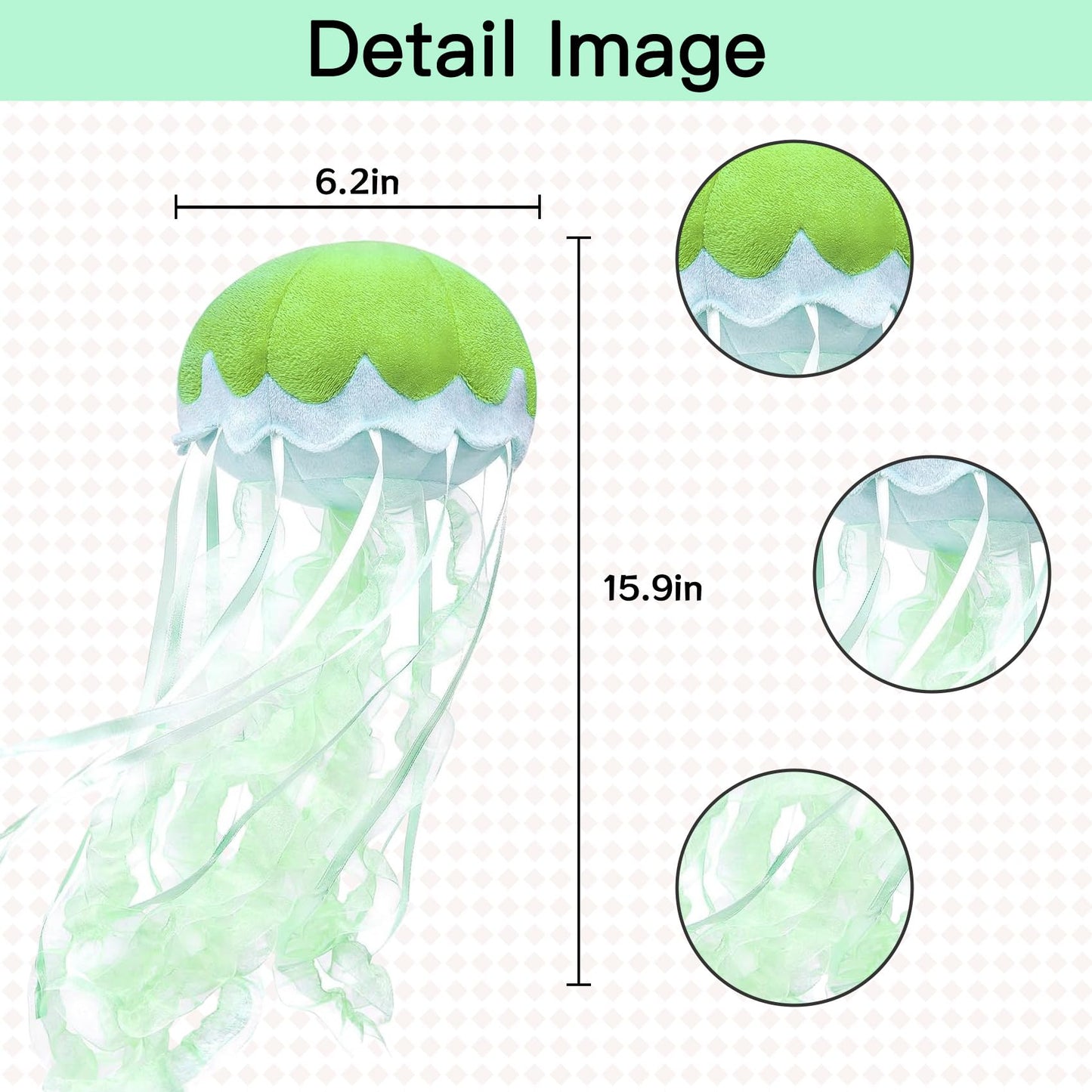 KAYBOBEZK Jellyfish Plush, Jellyfish Stuffed Animal Toy, Simulation