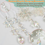 GuassLee 36pcs Crystal Christmas Tree Ornaments - Iridescent Acrylic