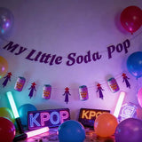 “My Little Soda Pop” Demon Movie Party Banner, Coquette Soda Theme