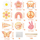 A1diee 30Pcs Groovy Retro Hippie Boho Party Centerpieces for Tables