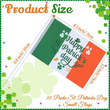 Outus 30 Pcs St Patricks Day Stick Flags Decorations Small Mini