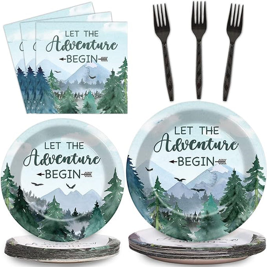 Adventure Awaits Baby Shower Tableware Let The Adventure Begin