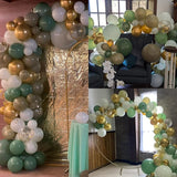 Green and Gold Balloons Sage Green Gold Confetti Balloons for Jungle