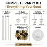Balloon Column Stand Kit,2 Sets of Assorted Rainbow Balloon Tower