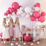 LovesTown 150 PCS Hot Pink Balloons Different Size of 18 12 10 5 Inch