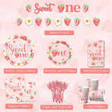 Strawberry 1st Birthday Party Decorations for Girls Sweet One 1st