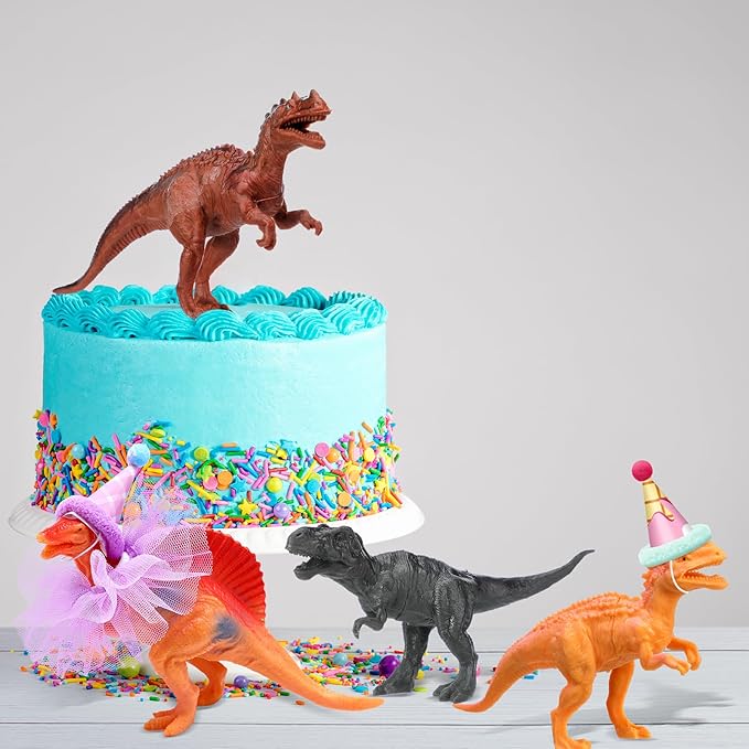 27 Pcs Dinosaur Birthday Party Decorations Animal Cake Toppers with