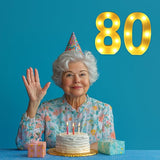 80th Birthday Decorations for Women Men Happy 80 Birthday