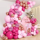 Pink Balloons Arch Kit Garland 131PCS as Pink Decor, Aivatoba