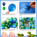 Blue Green Balloon Arch Kit Dinosaur Balloon Garland Kit with Fruit