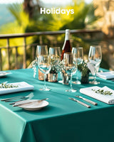 Pureegg Plastic Table Cloth Disposable 10 Pack, 54 x 108 Inch Table