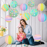 Pastel Paper Lanterns for Easter Party Decorations 12pcs Macaron
