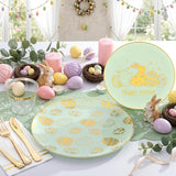 Festiva 175Pcs Easter Plates and Napkins Disposable - Green and Gold
