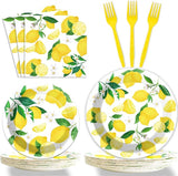 96 Pcs Lemon Party Yellow Lemons Summer Party Decoration For