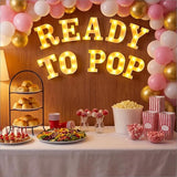 10 Pcs Ready to Pop Baby Shower Decorations Lights up Sign Red