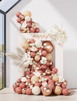 Retro Blush Pink Balloons,12 Inch 60pcs Rose Gold Balloons,Peach