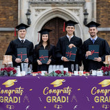 Slergut Purple and Gold Graduation Decorations 2026, 3 Pack Purple