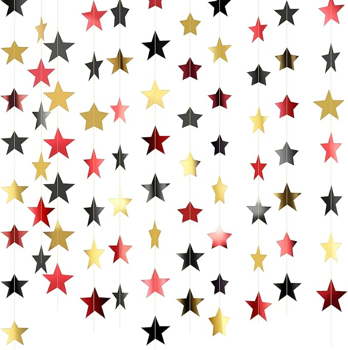 Patelai Glitter Star Garland Banner 2026 Graduation Decor 130 Feet #7