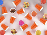120 pcs Orange Plastic Cups Halloween plastic Disposable cups 16 oz