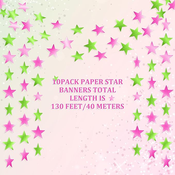 Patelai Glitter Star Garland Banner 2026 Graduation Decor 130 Feet #28