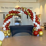 Burgundy and Gold Balloons, 60Pcs 12 Inch Maroon and Gold Balloons