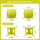 Lemon Green Square Foil Balloons 25 Pcs Metallic Lemon Green Balloons