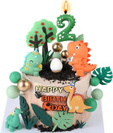 Dinosaur Cake Topper Set 27 Pcs for 2nd Birthday Includes #2 Dino
