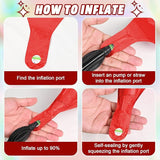 Red Green Gold Christmas Balloons,12Pcs Four Angle Star Foil