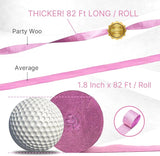 PartyWoo Pink Crepe Paper Streamers 4 Rolls 328 ft Pack of Dark Light