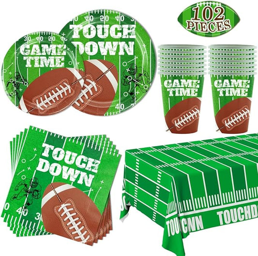 Football Party Supplies Decorations Set for 20 People Includes 20