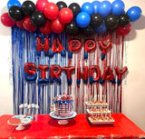 Black Red and Blue Balloons, 50PCS Red and Blue Party Balloons,