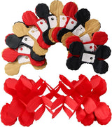 Red-Black Gold Party-Decorations Streamers Garland - 12pcs