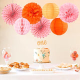 Pink Orange Groovy Thanksgiving Engagement Party Decorations 14pcs
