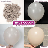 Bezente Cream Balloons Latex Party Balloons - 100 Pack 12 inch Round